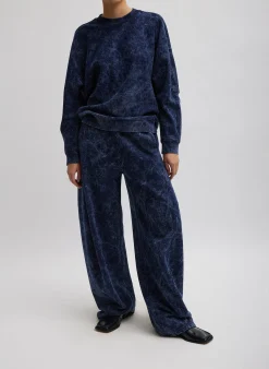 Acid Wash Cocoon Crewneck Sweatshirt