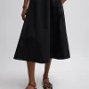 Bonded Luxe Twill Circle Skirt