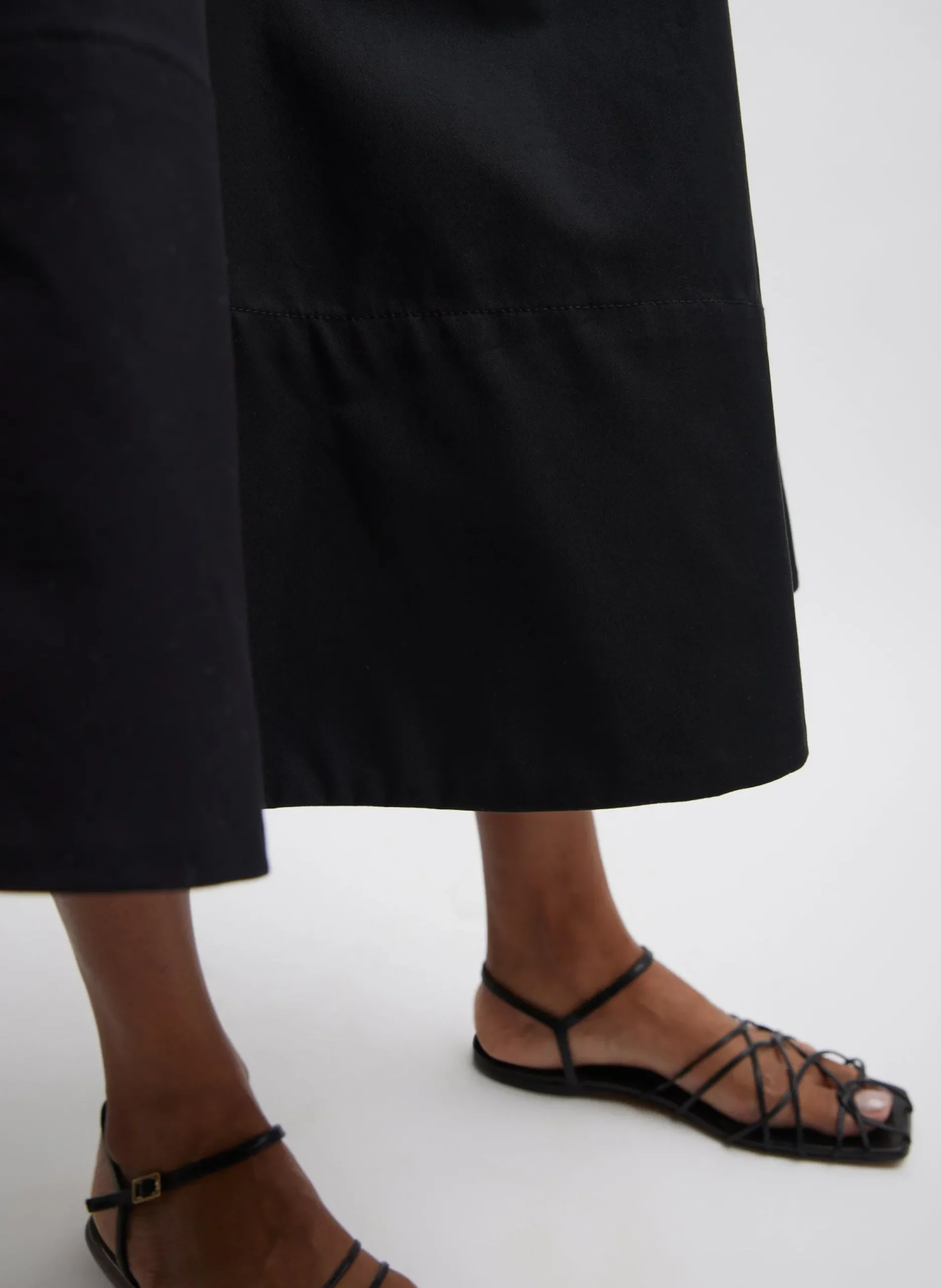 Bonded Luxe Twill Circle Skirt