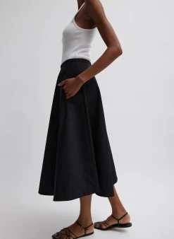 Bonded Luxe Twill Circle Skirt