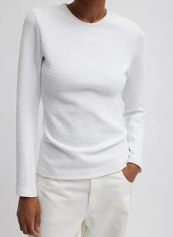 Boucle Knit Long Sleeve Circular Top