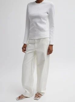 Boucle Knit Long Sleeve Circular Top