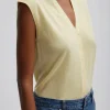 Cashmere Silk Blend Sleeveless Button Down Sweater