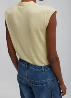 Cashmere Silk Blend Sleeveless Button Down Sweater