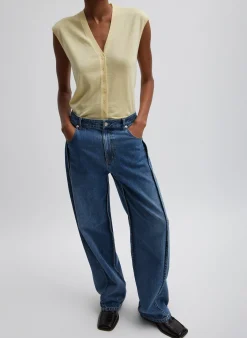 Cashmere Silk Blend Sleeveless Button Down Sweater