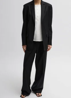 Chino Slit Front Sleeveless Top