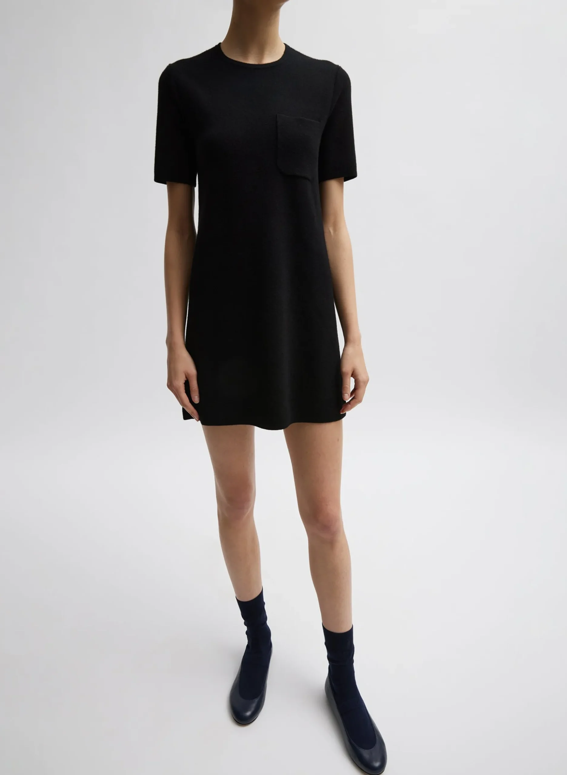 Compact Stretch Cashmere Mini Dress