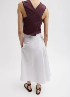 Cotton Criss Cross Cropped Sleeveless Sweater