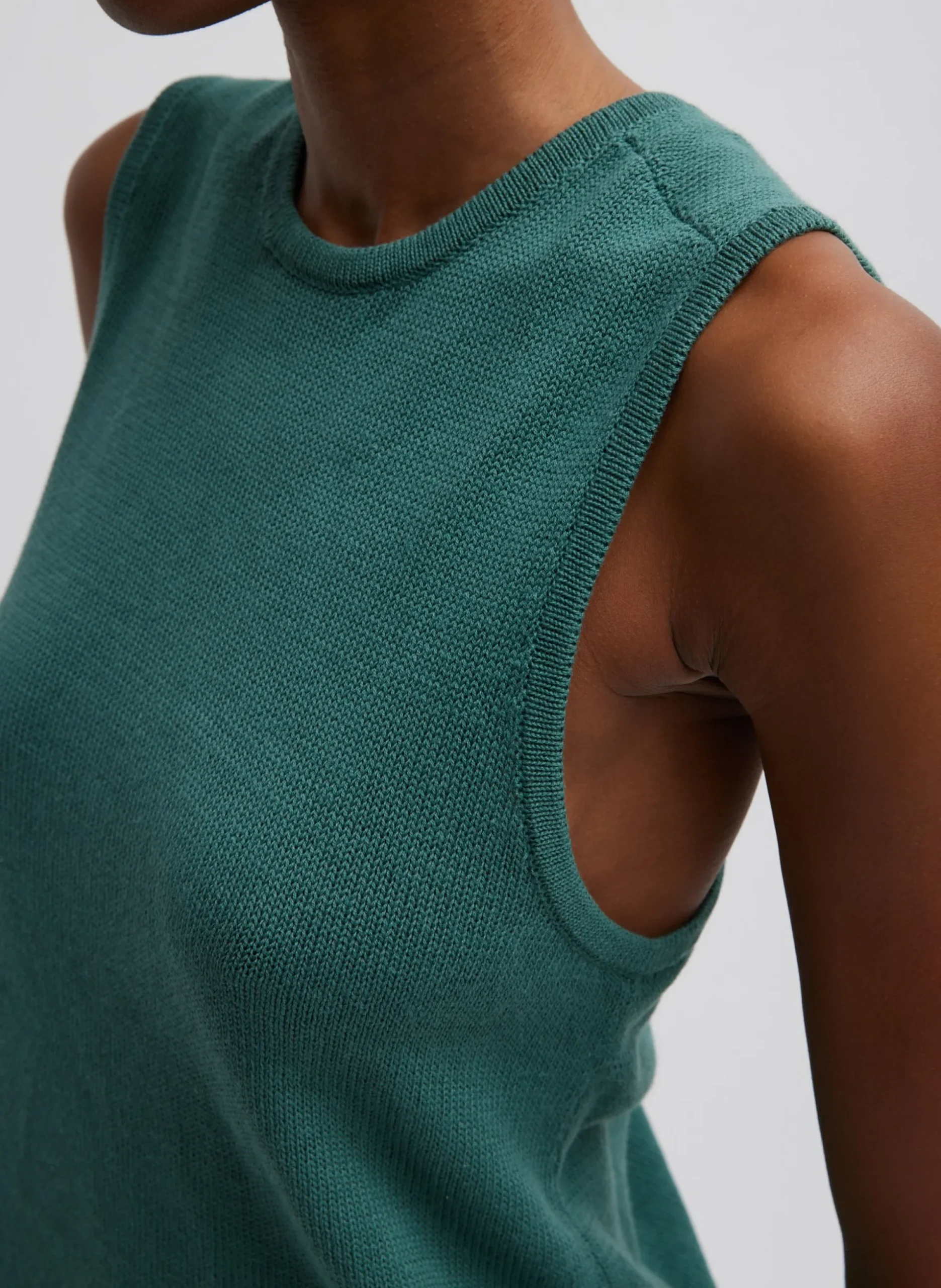 Cotton Criss Cross Sleeveless Sweater