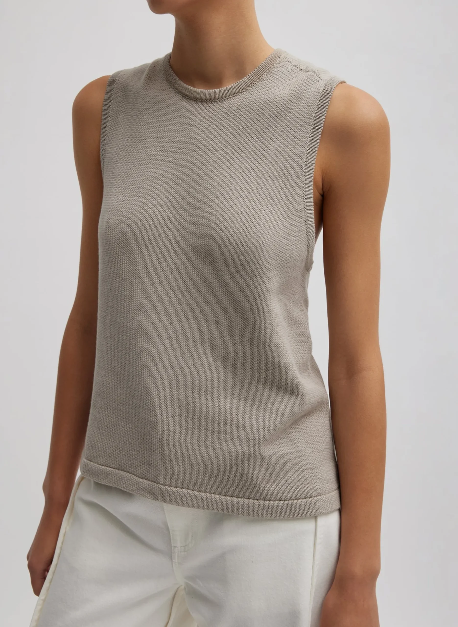Cotton Criss Cross Sleeveless Sweater