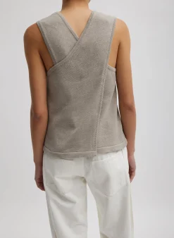 Cotton Criss Cross Sleeveless Sweater