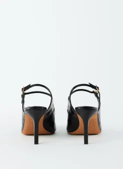 Croc Print Bob Slingback