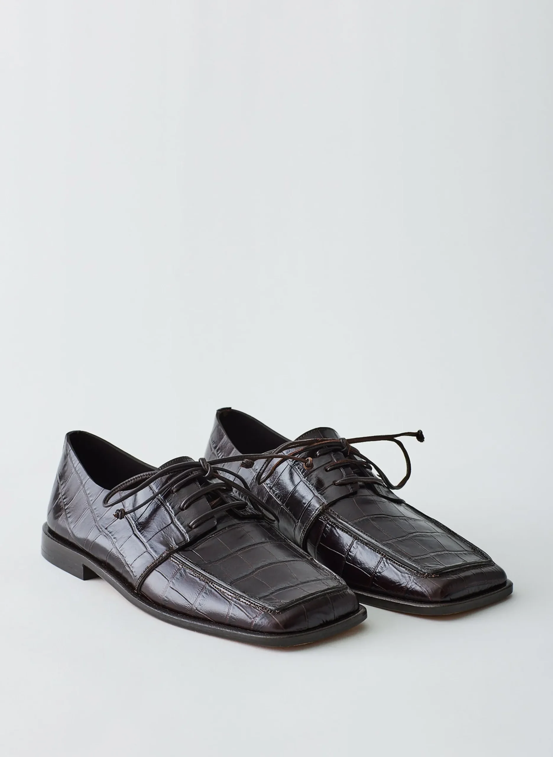 Croc Print Brody Square Toe Loafer