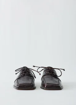 Croc Print Brody Square Toe Loafer