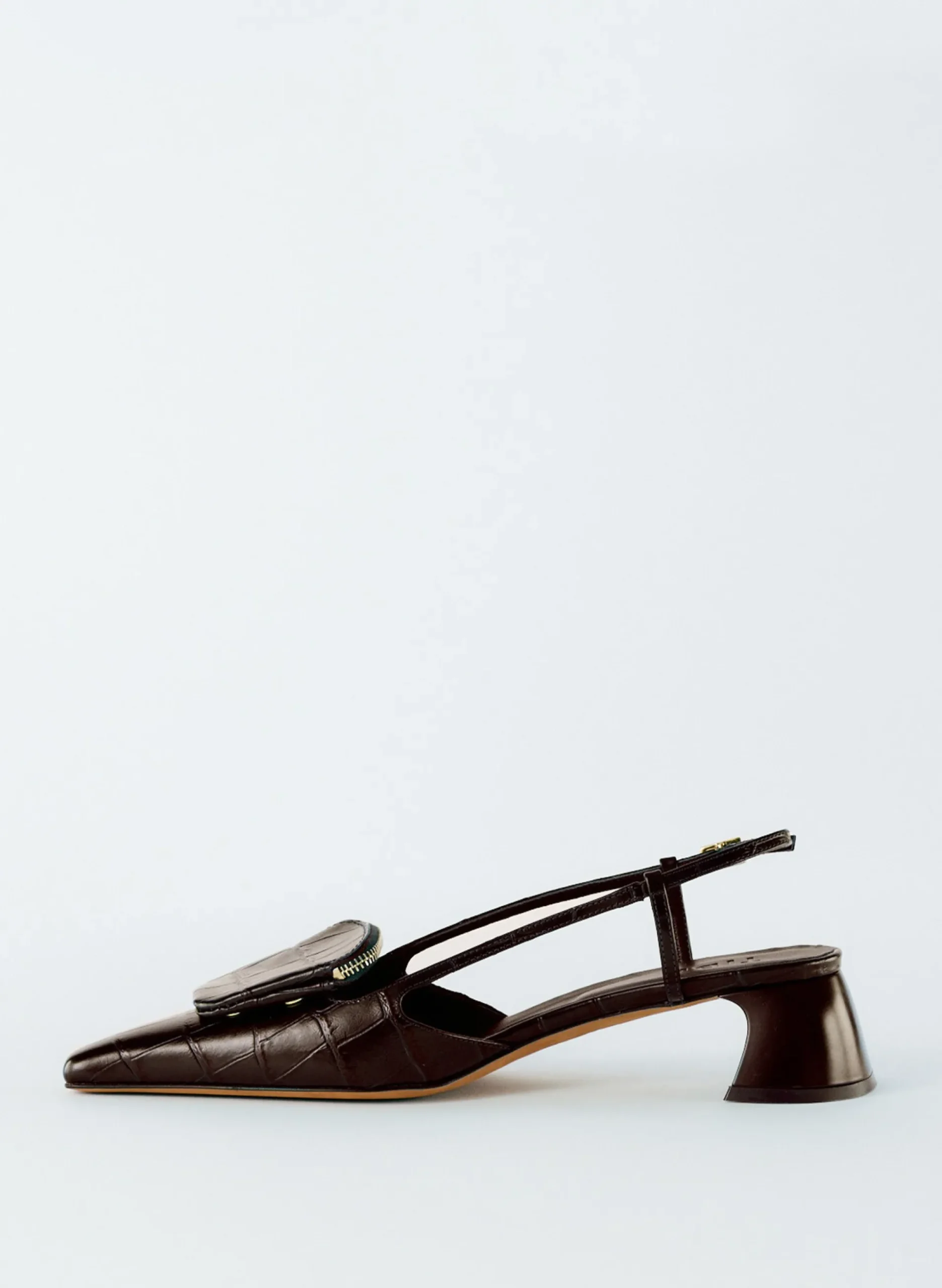 Croc Print Victor Slingback