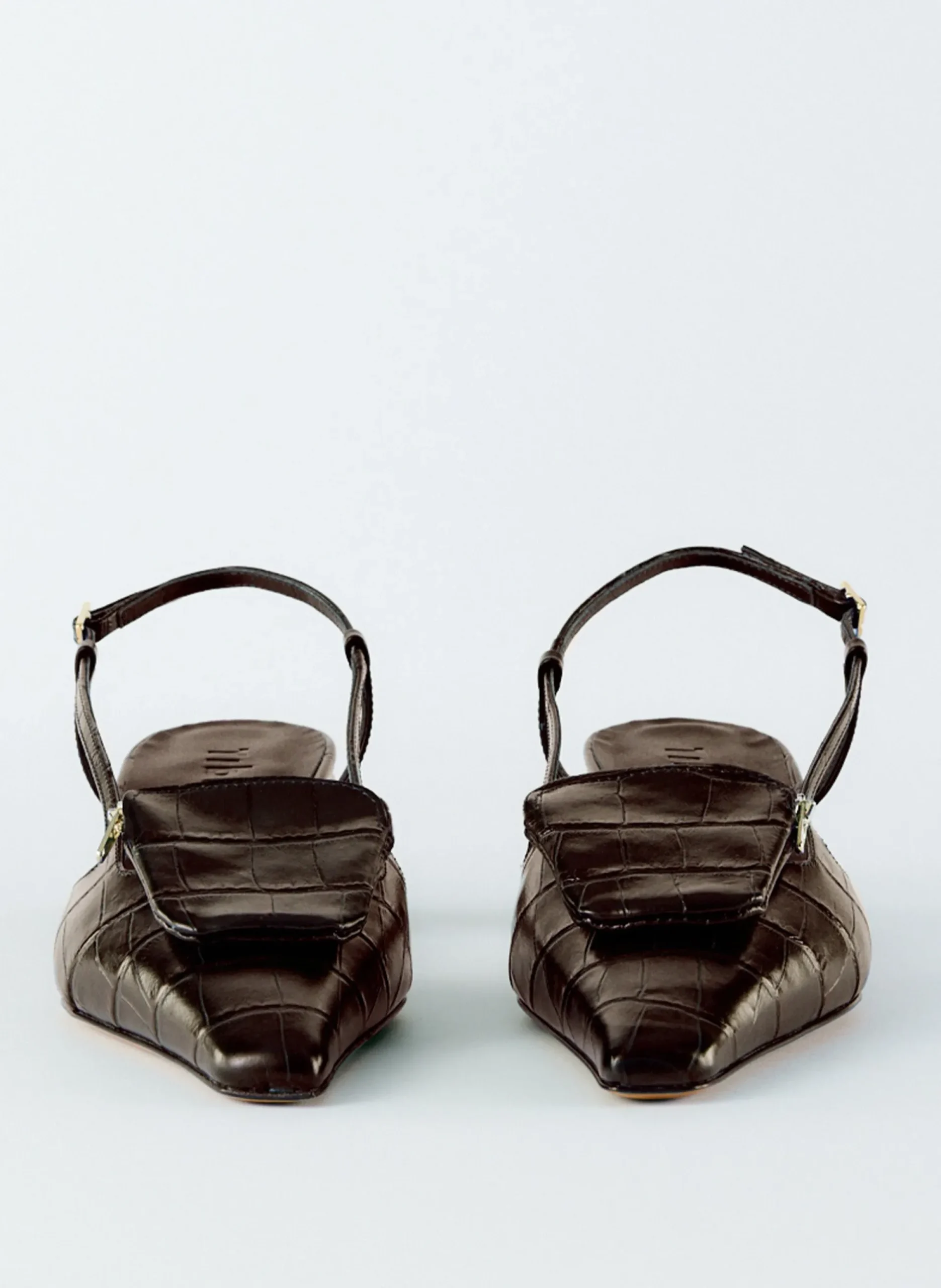 Croc Print Victor Slingback