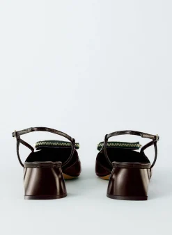 Croc Print Victor Slingback