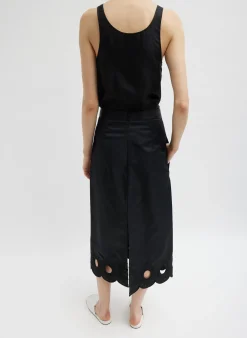 Daisy Embroidered Nylon Skirt