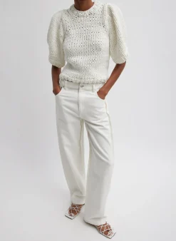 Deluxe Tube Yarn Sweater Mini Puff Pullover