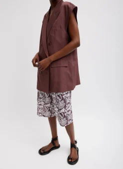 Drapey Suiting Oversized Double Breasted Vest