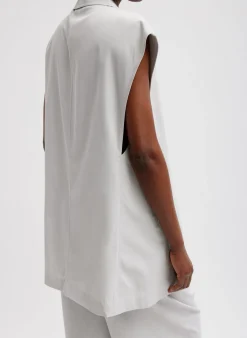 Drapey Suiting Oversized Double Breasted Vest