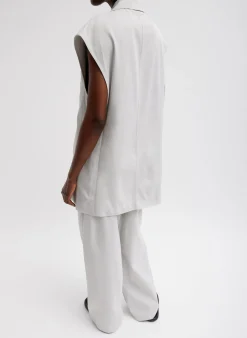 Drapey Suiting Oversized Double Breasted Vest