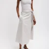Eco Poplin Back Wrap Skirt