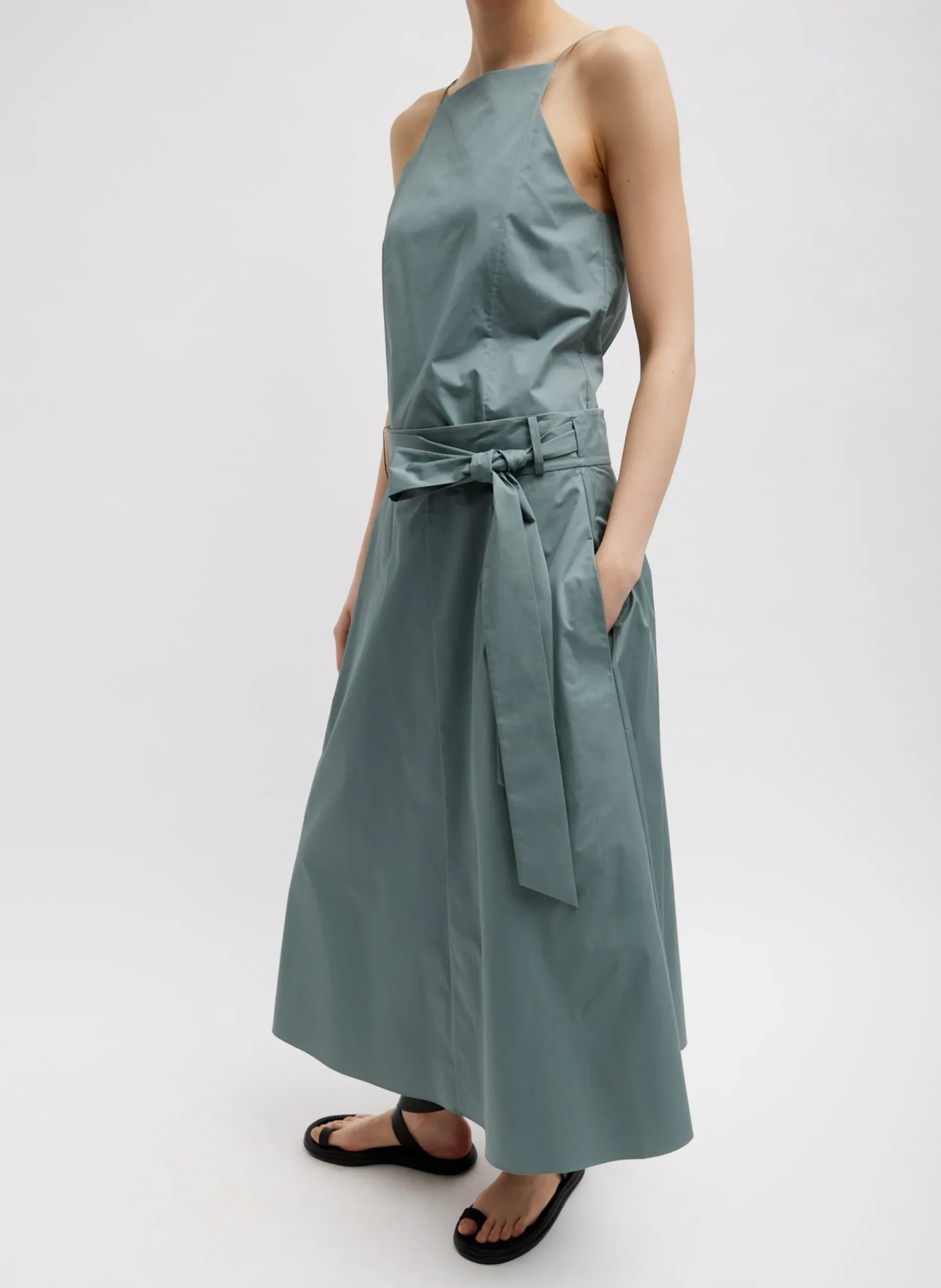 Eco Poplin Back Wrap Skirt
