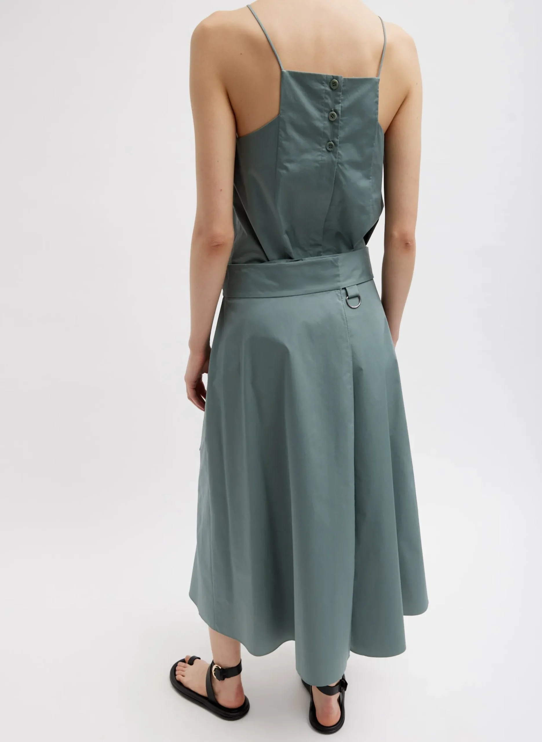 Eco Poplin Back Wrap Skirt