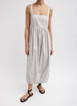 Eco Poplin Square Neck Sculpted Dress