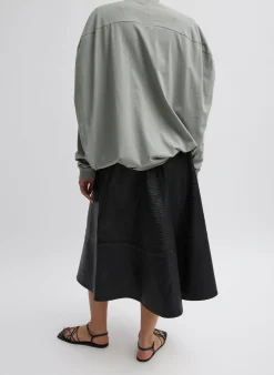 Embossed Python Circle Skirt