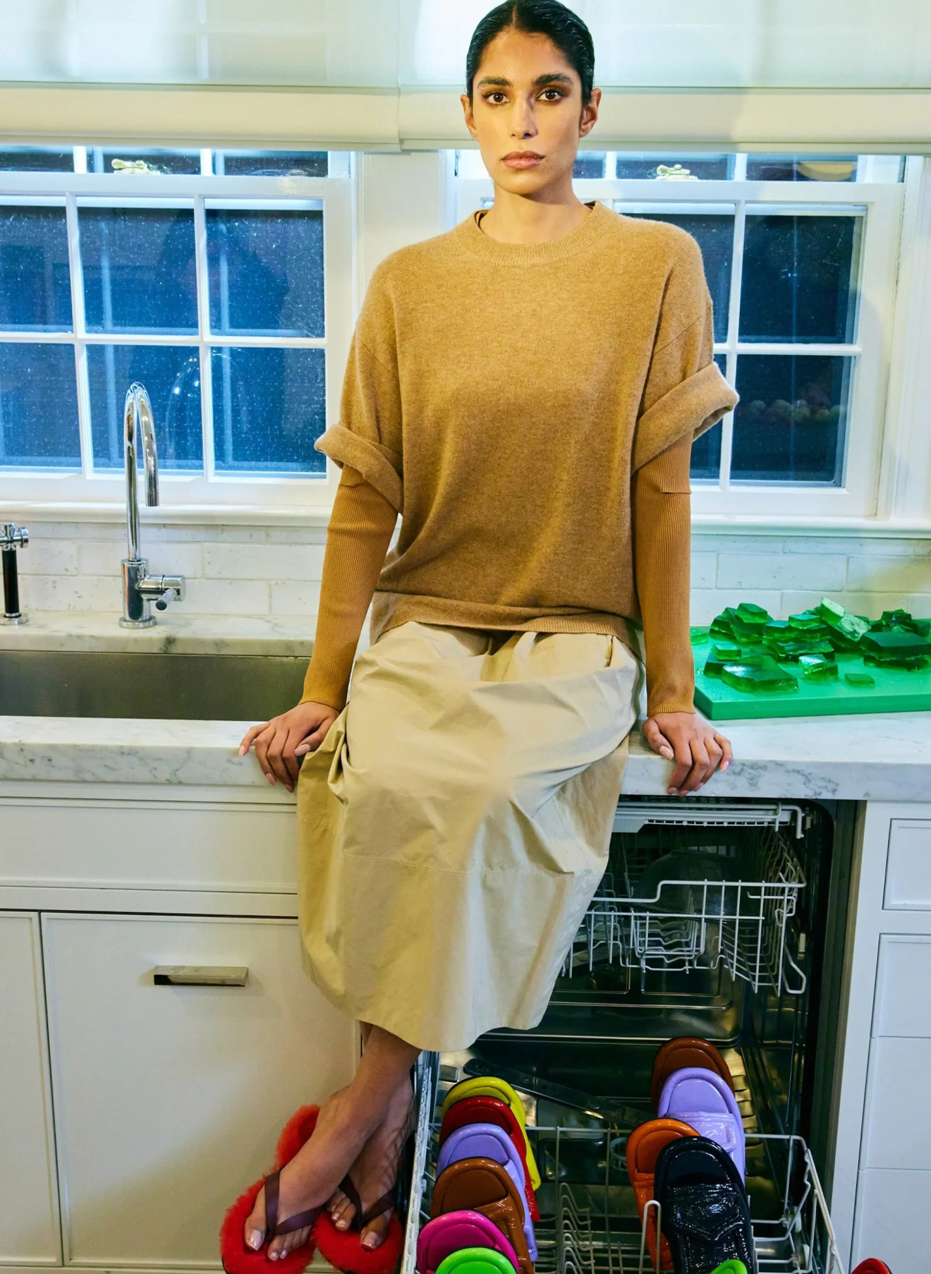 Feather Weight Cashmere Oversized Easy T-Shirt