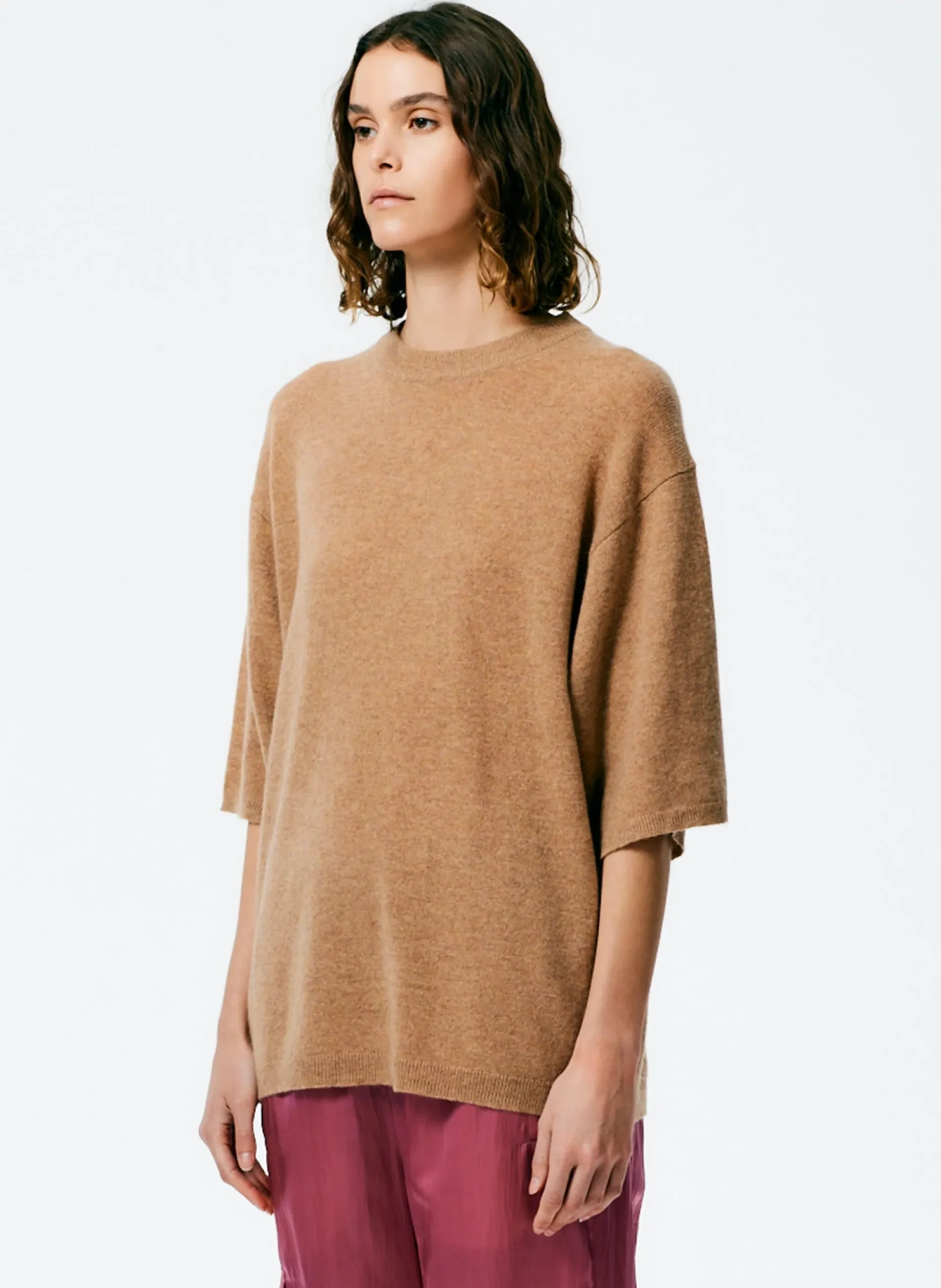 Feather Weight Cashmere Oversized Easy T-Shirt