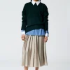 Feather Weight Pleated Pull On Skirt