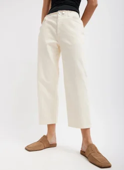 Garment Dyed Stretch Twill Cropped Newman Jean