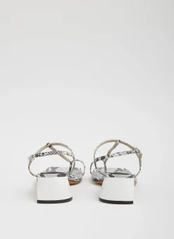 Georgia Embossed Snake Sandal