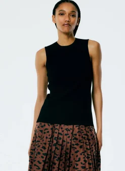 Giselle Stretch Sweater Circle Openback Tank