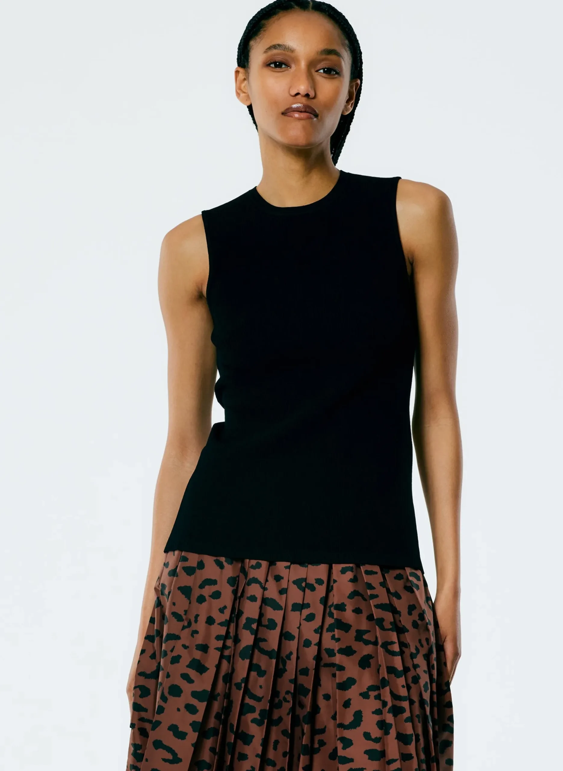 Giselle Stretch Sweater Circle Openback Tank