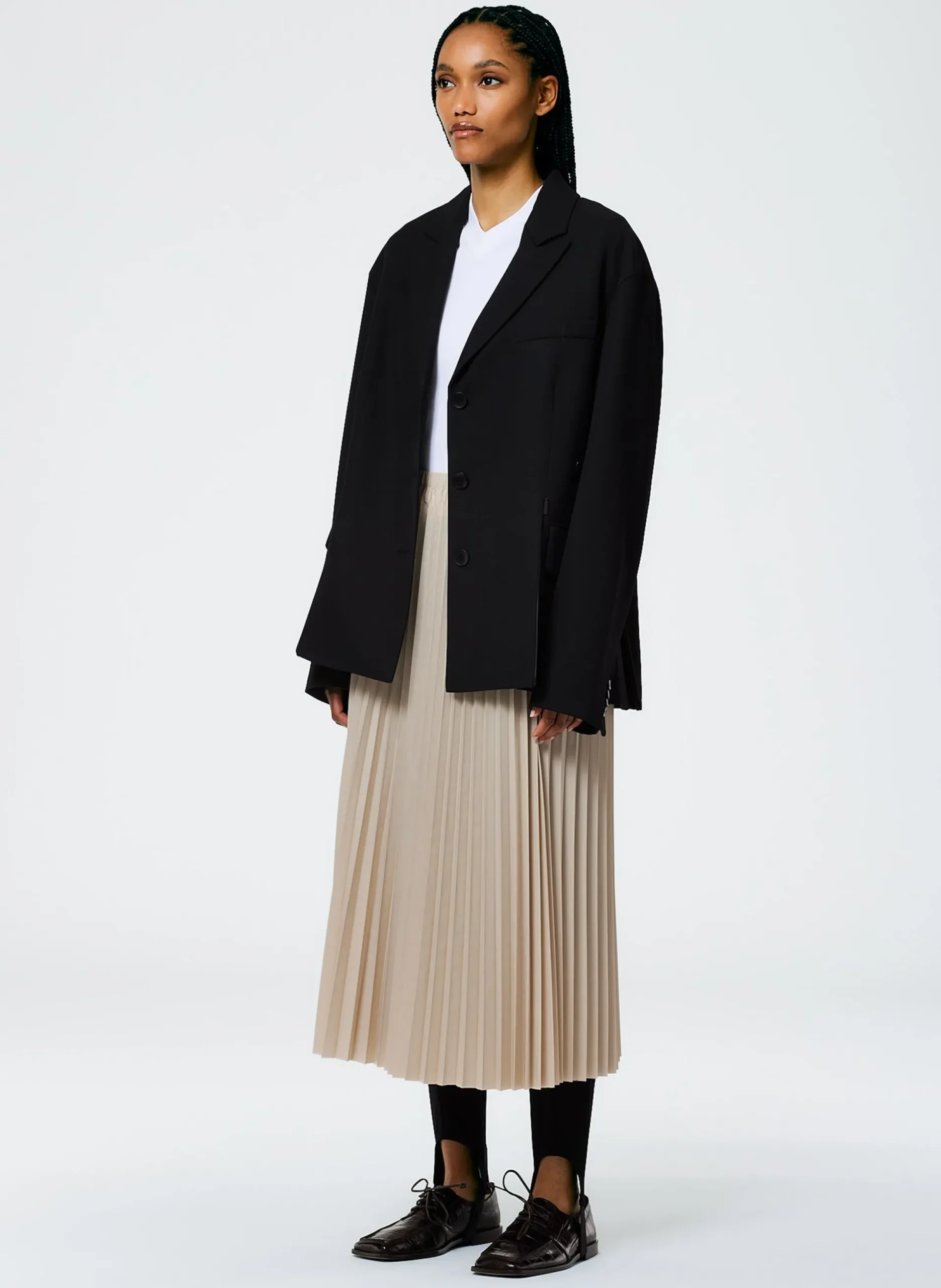 Grain De Poudre Liam Blazer With Slit Zipper Detail