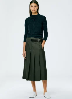Grain De Poudre Wide Pleat Wrap Skirt