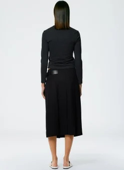 Grain De Poudre Wide Pleat Wrap Skirt