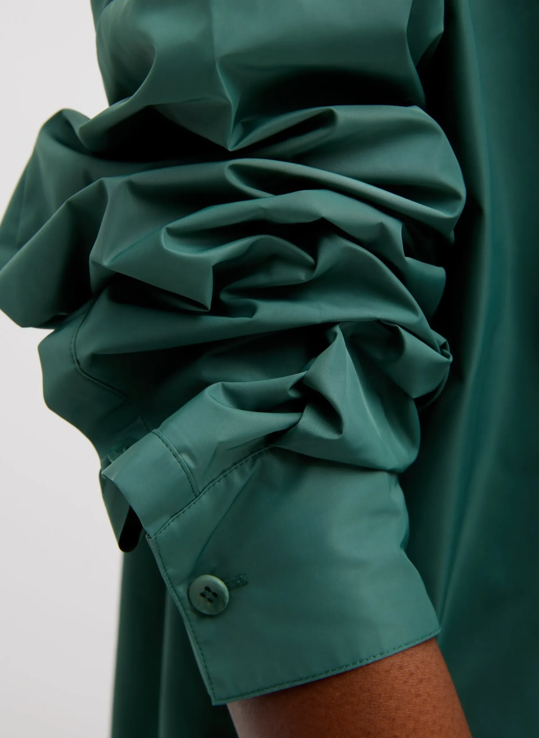 Italian Sporty Nylon Shirt With Cocoon Back