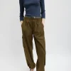Italian Sporty Nylon Wide Leg Pull On Pant