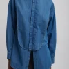 Light Weight Stone Wash Denim Tuxedo Shirt
