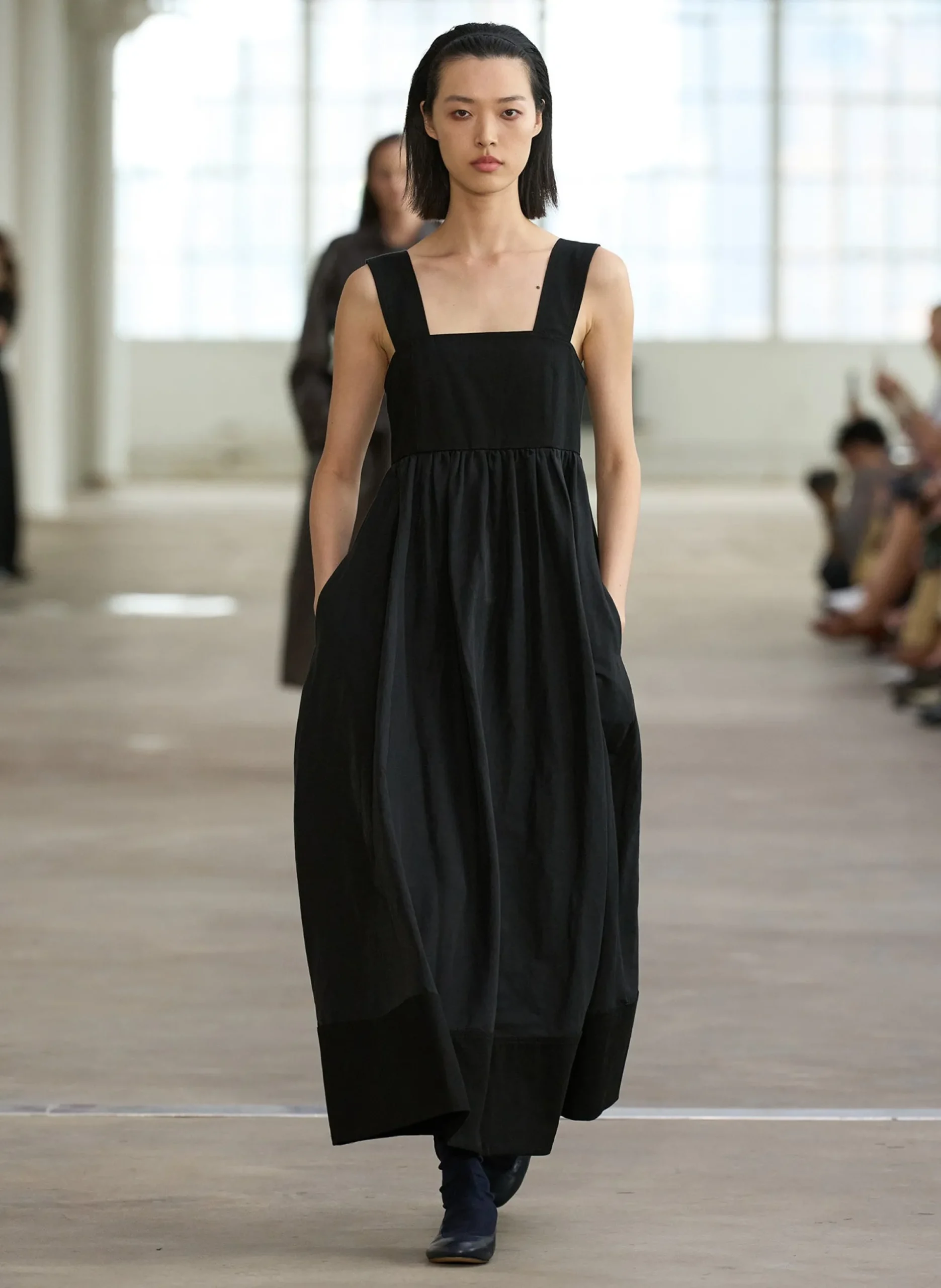 Linen Cotton Voile Sculpted Dress