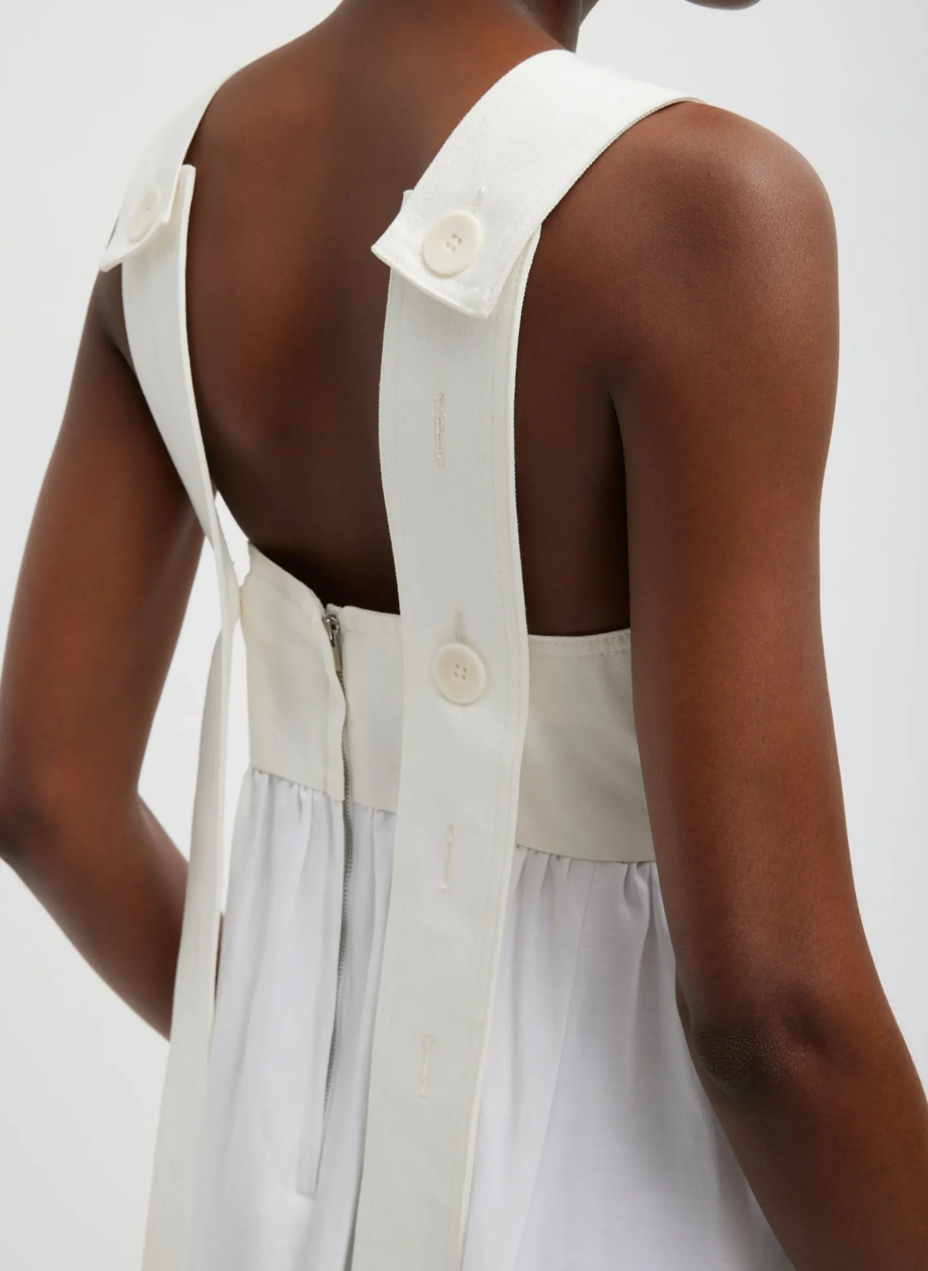 Linen Cotton Voile Sculpted Dress