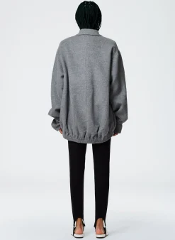Luxe Wool Angora Oversized Bomber