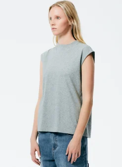 Mock Neck Sleeveless T-Shirt