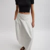 Nylon Asymmetrical Balloon Skirt