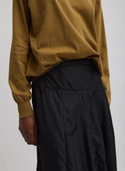 Nylon Asymmetrical Balloon Skirt